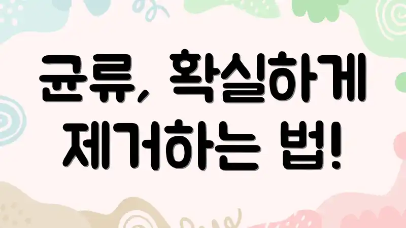 균류, 확실하게 제거하는 법!